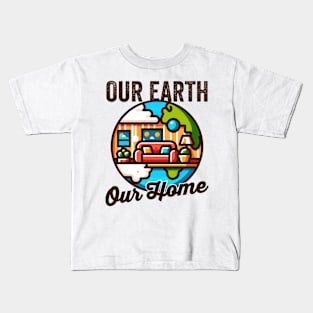 Our Earth, Our Home - Earth Day Kids T-Shirt